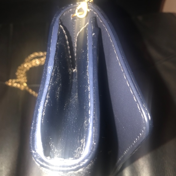 DIOR LOGO MONOGRAM BLUE WALLET ON CHAIN - Picture 12 of 12